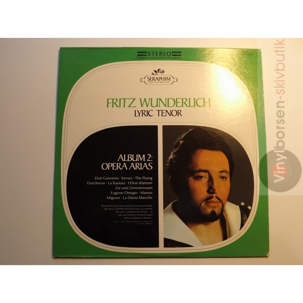 FRITZ WUNDERLICH/LYRIC TENOR   ALBUM2 OPERA ARIAS