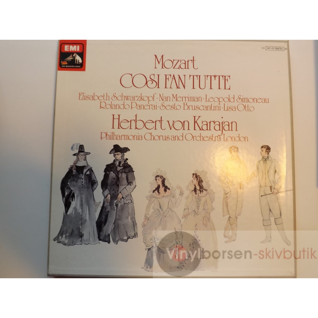 MOZART   COSI FAN TUTTE   KARAJAN 3LP  BOK   BOX