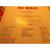 SO WHAT YOU AND I
