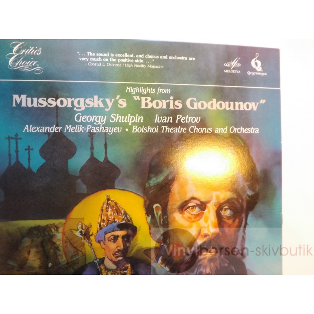 MUSSORGSKY:HIGHLIGHTS FROM BORIS GODOUNOV-MELIK  PASHAYEV/BOLSHOI THEATRE CHORUS AND ORCHESTRA